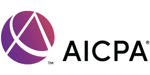 Aicpa logo on a purple background showcasing their expertise in Audit & Assurance services.